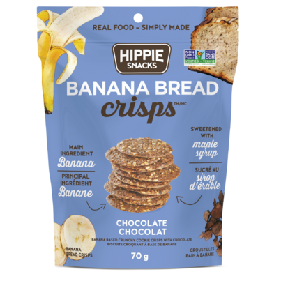 Hippie Snacks Banana Crisps Chocolate