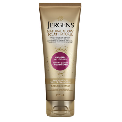 Jergens Natural Glow + Nourish Daily Moisturizer Fair To Medium