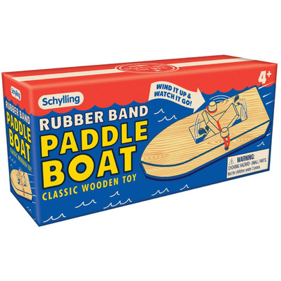 Schylling Classic Wooden Toy Rubber Band Paddle Boat