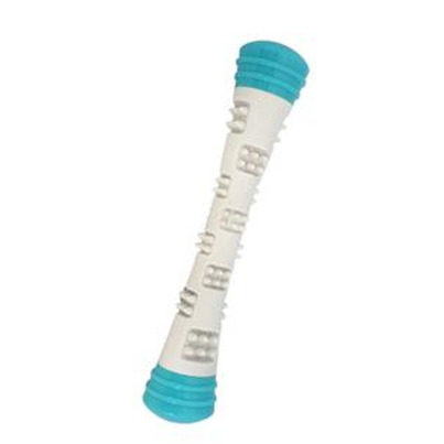 Totally Pooched Chew N' Squeak Rubber Stick 8.5 Inch Teal