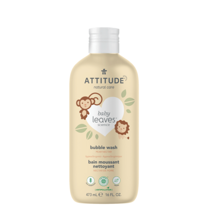 ATTITUDE Baby Leaves Bubble Wash Pear Nectar