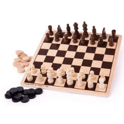 Bigjigs Draughts And Chess Set