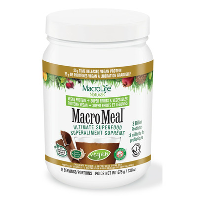 MacroLife Naturals MacroMeal Vegan Protein Chocolate