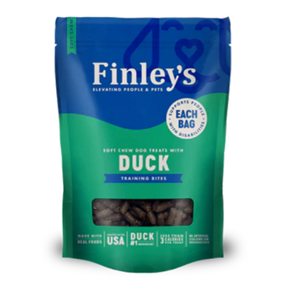 Finley's Soft Chew Training Bites Dog Treats Duck