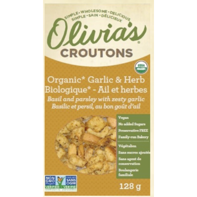 Olivia's Organic Garlic & Herb Croutons