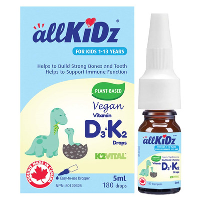 AllKiDz Vegan Vitamin D3 K2 Drops