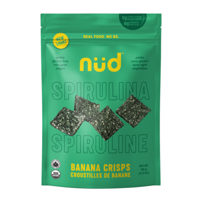 Nud Fud Spirulina Banana Crisps