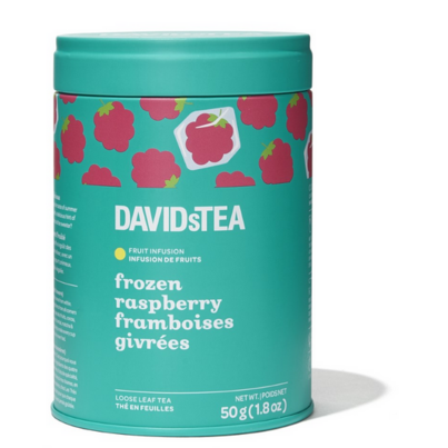 DAVIDsTEA Loose Leaf Tea Tin Frozen Raspberry