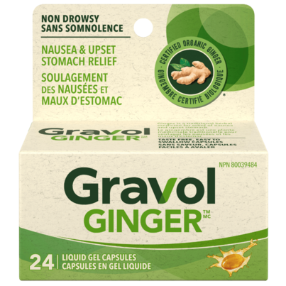 Gravol Natural Source Ginger Liquid Gel Capsules