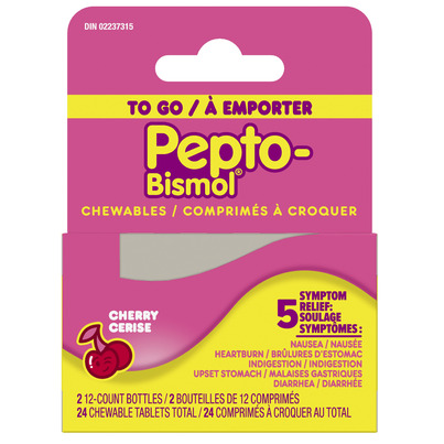 Pepto-Bismol To Go Chewable Tablet Cherry