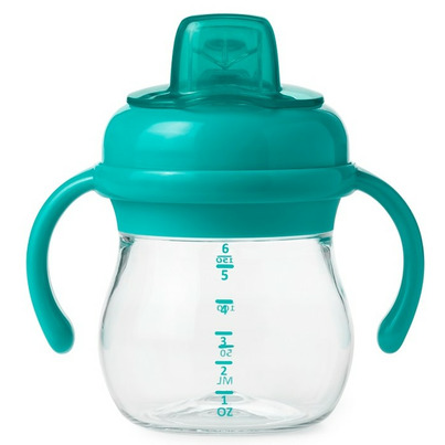 OXO Tot Transitions Soft Sippy Spout Cup With Handles Teal