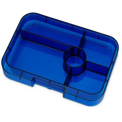 Yumbox Tapas Tray 5 Compartment Clear Navy
