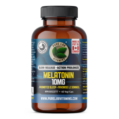Pure Lab Vitamins Melatonin 10mg Slow Release