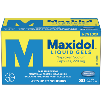 Maxidol Liquid Gels Menstrual Pain Relief Liquid Gels