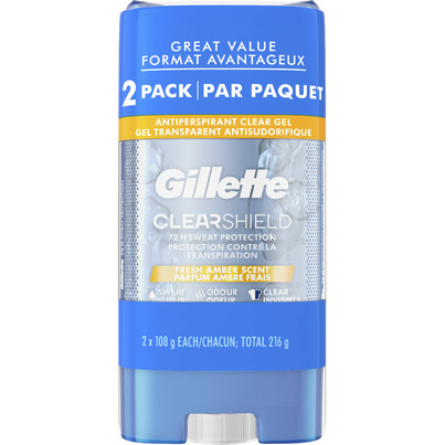 Gillette Clear Gel Fresh Amber Twin Pack