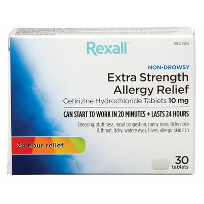 Rexall Extra Strength 24 Hour Allergy Relief (10mg Cetirizine)