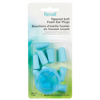 Rexall Tapered Soft Foam Ear Plugs Blue