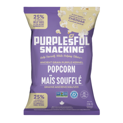 Purplesful Snacking Purple Kernel Popcorn Cheddar