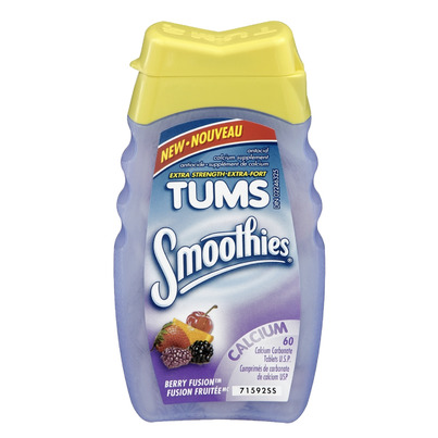 Tums Smoothies Extra Strength Antacid Calcium Tablets