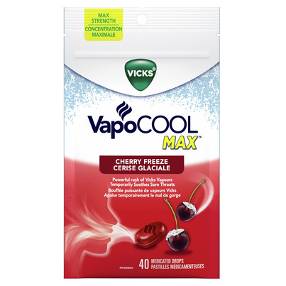 Vicks VapoCOOL MAX Medicated Drops Cherry