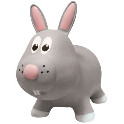 Farm Hoppers Inflatable Bouncing Rabbit Grey