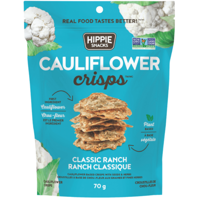 Hippie Snacks Cauliflower Crisps Classic Ranch
