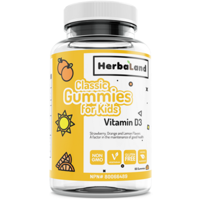 Herbaland Classic Gummy For Kids Vitamin D