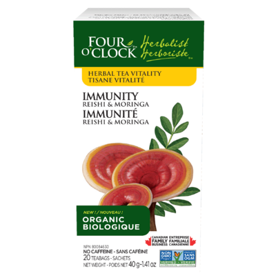 Four O'Clock Herbalist Immunity Reishi & Moringa Herbal Tea