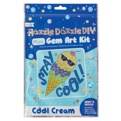 OOLY Razzle Dazzle Mini Gem Art Kit Cool Cream