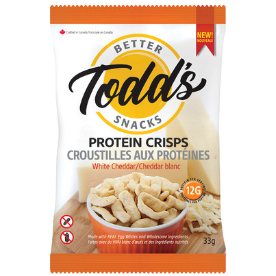Todd's Better Snacks Protein Crisps White Cheddar