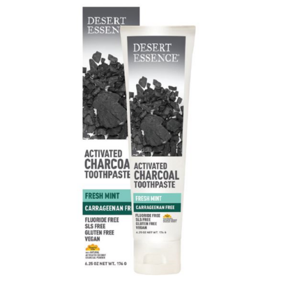 Desert Essence Activated Charcoal Toothpaste Fresh Mint