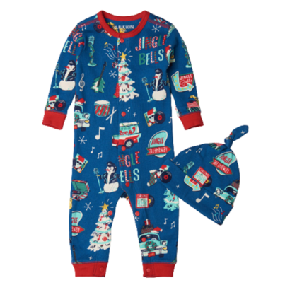 Little Blue House By Hatley Baby Rocking Holidays Coverall & Hat