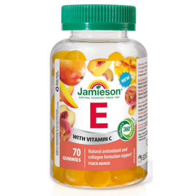 Jamieson Vitamin E Gummies Peach Mango