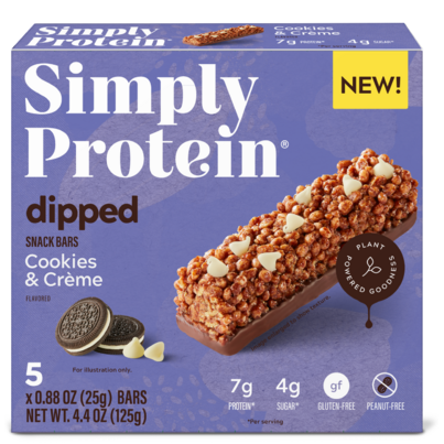 Simply Protein Dipped Snack Bar Cookies & Creme