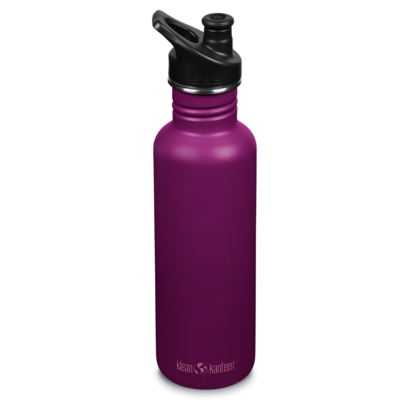 Klean Kanteen Classic Bottle With Sport Cap Purple Potion