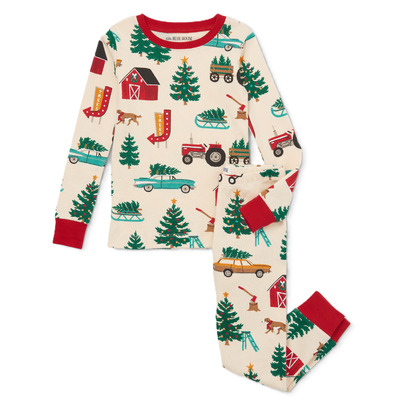 Little Blue House By Hatley Kids Pj's Set Christmas Tree Farm