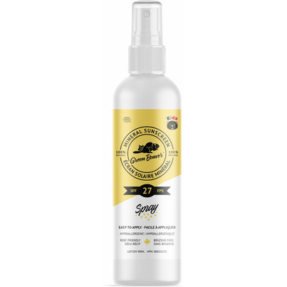 Green Beaver Natural Mineral Sunscreen Spray For Kids SPF 27