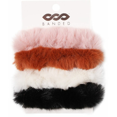BANDED Faux Fur Scrunchie All Spice