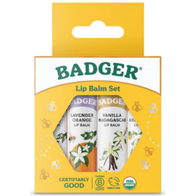 Badger Balm Classic Lip Balm 4 Pack