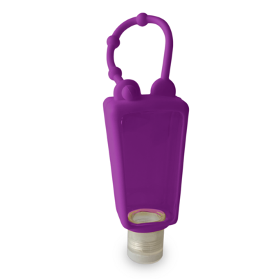 Sariso Mini Silicone Hand Sanitizer Holder With Empty Bottle Purple