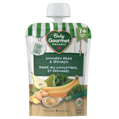 Baby Gourmet Plus Gingery Pear, Spinach & Whole Grains Organic Baby Food