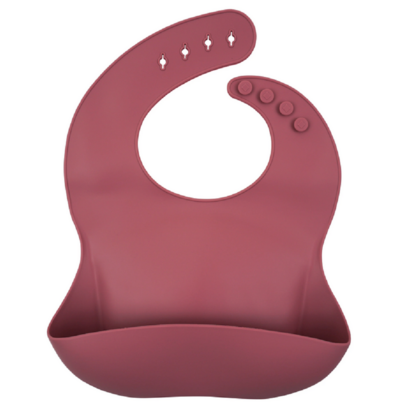Tiny Teethers Silicone Catch All Bib Pink
