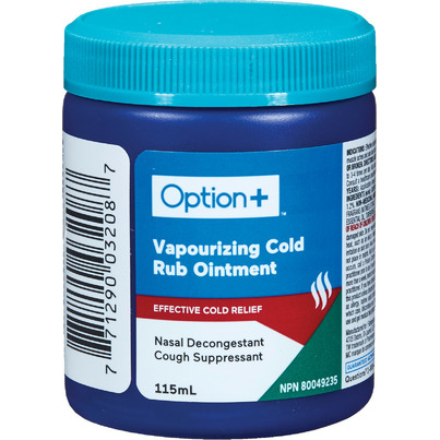 Option+ Vapourizing Cold Rub Ointment