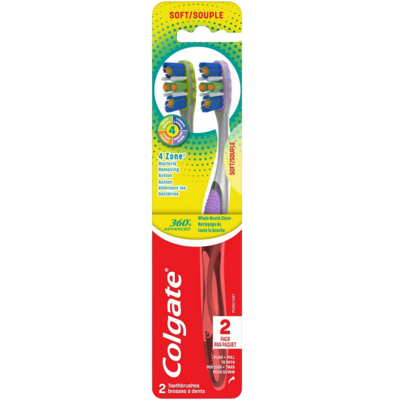Colgate 360 Advanced 4 Zone Manual Toothbrush