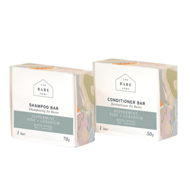 The Bare Home Shampoo And Conditioner Duo Peppermint Pine + Geranium