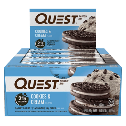 Quest Nutrition Protein Bar Cookies & Cream Case