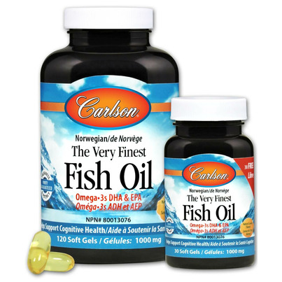 Carlson Very Finest Fish Oil Lemon Bonus Pack