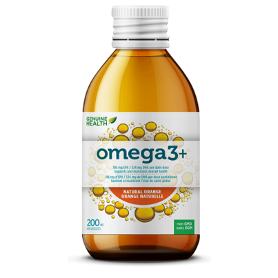 Genuine Health Omega3+ Liquid Natural Orange