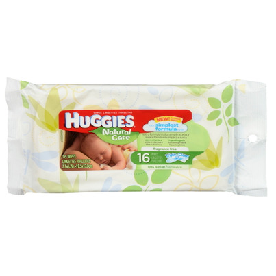 Huggies Natural Care Fragrance Free Baby Wipes Travel Pack