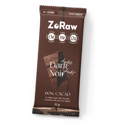 ZoRaw Dark Chocolate Bar With Protein